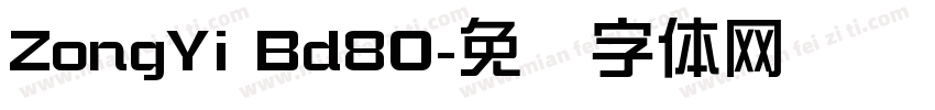ZongYi Bd80字体转换